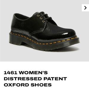 Like new, Dr. Martens Women's 1461 Distressed Patent Oxford